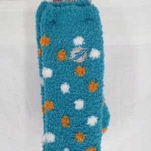 Miami Dolphins Womens Size M Medium 4-9 Long Socks